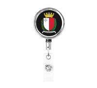 Stemma di Malta Bobina porta badge in metallo resistente, porta badge retrattile con clip da cintura per portachiavi Impiegato Insegnante