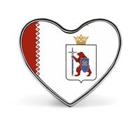 Stemma di Mari El Spilla Distintivo a forma di cuore Bottone Decorazione elegante per zaini e cappelli