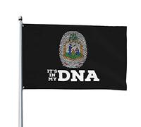 Stemma Di Saint Vincent E Grenadine È Nel Mio Dna Bandiera Da Cortile Durevole Garden Flag Divertente Bandiere Di Benvenuto Per Fattoria Patio All'Aperto 90X150 Cm