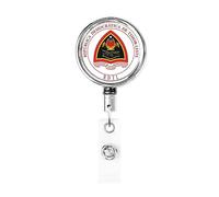 Stemma di Timor Est Bobina porta badge in metallo resistente, porta badge retrattile con clip da cintura per porta badge identificativo dipendente insegnante