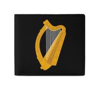 Stemma d'Irlanda - Portafogli bifold divertente da tasca frontale, con clip per banconote e carte di credito, per uomini e donne, 11,4 x 10,2 cm