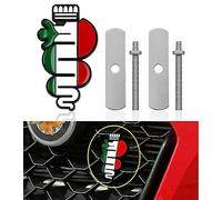 Stemma Fregio Logo Biscione Tricolore in Metallo 3D Griglia per Alfa Romeo Mito Giulia Giulietta