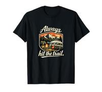 Stemma Grafico Always Hit The Trail Camping Mountain Maglietta