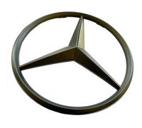 Stemma griglia radiatore stemma stella nero opaco adatto a Mercedes R ML GL C...