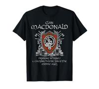 Stemma in Tartan del Clan Macdonald Che provoca Il Caos nel Medioevo Maglietta