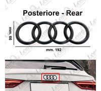 Stemma Logo Anelli per Audi Anteriore e/o Posteriore Nero Lucido fregio emblema