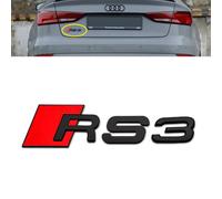 Stemma Logo Fregio Scritta Baule Posteriore Per AUDI A3 S3 RS3 Nero Opaco