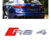 Stemma Logo Fregio Scritta Baule Posteriore Per AUDI A4 S4 RS4 Cromato