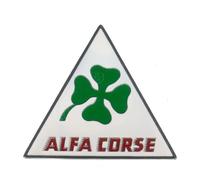 STEMMA LOGO IN METALLO SMALTATO QUADRIFOGLIO PER ALFA CORSE