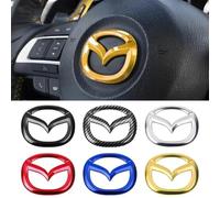 Stemma per Auto 3D per Mazda 3 Axela 6 Atenza CX-5 2 Demio CX-3 CX-30 MX5 CX30,Emblema Adesivo con Logo Accessori Cofano Anteriore Posteriore Emblema Logo Bagagliaio Decorazione Fai da Te