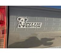 Stemma per auto con taglio laser, adesivo 3D per auto per gli amanti dei cani, divertente, impermeabile, per auto, camion, camper, moto, barca (Pittie)