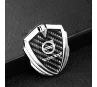 Stemma per Volvo C30/70 V40/60/90,6cm X 6.5cm Emblema Adesivo Con Logo Accessori Volante/Cofano Anteriore Posteriore Emblema Logo Bagagliaio Chiave Telecomando Emblema(1 Psc),Silver