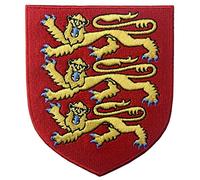 Stemma reale dell'Inghilterra Emblema di scudo del leone britannico Termoadesiva Cucibile Ricamata Toppa