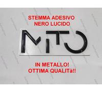 STEMMA SCRITTA FREGIO PER ALFA ROMEO MITO NERO LUCIDO METALLO BAULE POSTERIORE