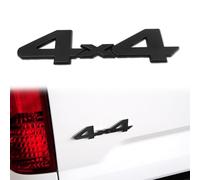 Stemma universale 4 x 4, logo 3D, copertura completa, adesivo 3/M, compatibile con 4Run|Tac|Tun SUV camion pick-up modello 3D sollevato ABS 4x4, distintivo 3D in metallo nero opaco logo bagagliaio