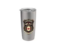 Stemma vintage del Canada The True North Est 1867 Bicchiere termico in acciaio inox doppia parete