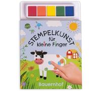 Stempelkunst für kleine Finger. Bauernhof: Fingerstempeln für Kinder ab 3 Jahren mit 5 Stempelkissen