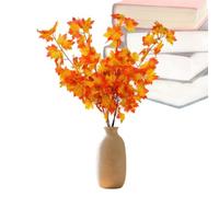 Stems Branches 3 Pieces Realistic Artificial Red Maple Garden Backyard