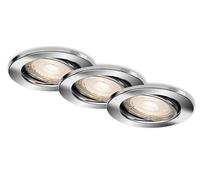 STEN SET 3 FARETTI INCASSO D.8,6CM/5W/460 LM CROMO