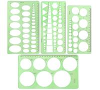 Stencil a cerchio per disegno, stencil geometrici in plastica, stencil per misurare, righelli, strumento per disegnare artigianato riutilizzabile