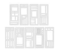 Stencil A Diario Flessibile - Rivolta Per La Rivista Fai -da -te Stencil | Modello Di Scrapbook A 3 Pezzi Set Per Proiettile, Pianificatori, Marcatori, Evidenziatori, Penne In Gel, Matite | Ideale Per