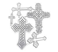 Stencil a forma di croce in metallo, per scrapbooking, album, francobolli, biglietti, decorazioni in rilievo