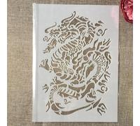 Stencil a forma di drago per pittura, formato A4, 29 cm, stencil per artigianato, riutilizzabili, modelli di animali, modelli di disegno, progetti artistici fai da te modello B