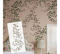 Stencil a forma di foglia di edera ramo di vite, 85 cm, per pareti, decorare, riutilizzabile, decorazione da parete, modello per mobili per intonaco decorativo S489