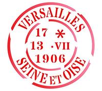 Stencil a forma di segno postale di Parigi - 11,5 x 11,5 cm (S) - Riutilizzabile Vintage Francese tema Parola Stencil