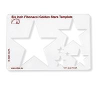 Stencil a stella da 6" - Strumento per il disegno basato sulla sezione aurea - Modello di Fibonacci - Stencil geometrico per arte, disegno tecnico e quilting - PETG trasparente