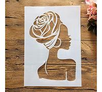 Stencil A4 29 x 21 cm africano bellezza signora ragazza stencil per pittura su legno tela carta pavimento taglio laser stencil per la decorazione della casa progetti artigianali fai da te