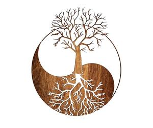Stencil A4 in plastica Mylar Albero della vita Yin Yang