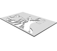 Stencil Abraham Lincoln su Orso Sagoma Template Stampato 3D Arte Craft
