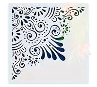 Stencil angolare in plastica riutilizzabile per motivi, A | Modello bordo floreale multiuso per disegni artistici tessuto in tela legno e progetti decorazione