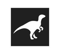 Stencil - ARTEMIO - Dino - 12 pezzi - 9 x 9 cm - Plastica