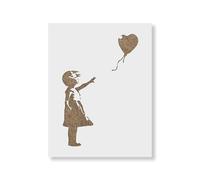 Stencil Banksy a forma di ragazza con palloncino, per pittura aerografata, decorazione artistica da parete, modello fai da te, in Mylar da 7,5 mm, riutilizzabile, in plastica Mylar