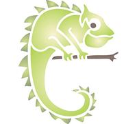 Stencil camaleonte - 7,5 x 9 cm - Stencil riutilizzabile per animali africani da dipingere