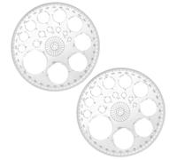 Stencil circolare, modello goniometro stencil rotondi per pittura strumento di disegno circolare modelli circolari per disegno modello righello per geometria pittura studio progettazione (trasparente)