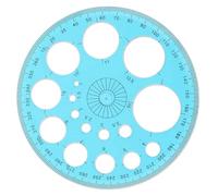 Stencil circolare per disegnare blu, stencil circolare, disegno tecnico, righello rotondo per aiuto da disegno, stencil Circle Stencil per imparare a progettare ufficio