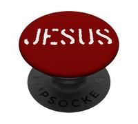 Stencil con scritta in lingua inglese "Jesus the Name of Jesus Army" PopSockets PopGrip Adesivo