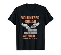 Stencil con Scritta Volunteer Squad per Costruire Attrezzi Maglietta