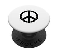 Stencil con simbolo della pace nero PopSockets PopGrip Adesivo