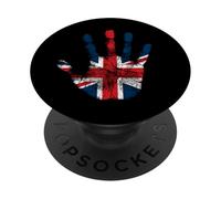 Stencil con stampa patriottica della bandiera britannica PopSockets PopGrip Adesivo