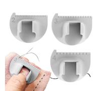 Stencil da cucito, 2/3/4 mm, per lavori a maglia e cucito con guida per il pollice, righello multifunzione con guida per il pollice, strumento di misurazione per principianti