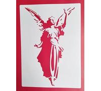 Stencil da disegno, 21 x 29 cm, motivo: dea degli angeli, riutilizzabili, in plastica, per dipingere su legno, parete, tessuto, roccia, tela, mobili, decorazione per la casa, stile 2