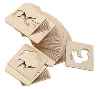 Stencil da disegno per bambini, 60 stencil in legno sicuri per bambini, per l'educazione precoce, per disegnare arte con il gesso fai da te, ragazzi e ragazze