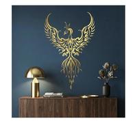 Stencil da parete con fenice tribale, per pittura ad aerografo, riutilizzabile, grandi rulli con fenice e totem, modello oversize per moto, legna e fai da te, decorazione per la casa (M, 50 x 73 cm)