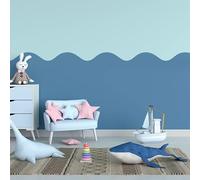 Stencil da parete con onde calme e onde perfette, per la cameretta dei bambini, decorazione per la casa (dimensioni 80 cm)