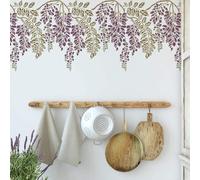 Stencil dettagliato a forma di ramo di glicine, per pittura aerografata, decorazione artistica da parete, modello fai da te, in Mylar da 7,5 mm, riutilizzabile