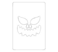 Stencil di Halloween di 8 Pollici Riutilizzabili e Flessibili con Motivi di Zucche, Fantasmi, Pipistrelli, Volti Decorativi per Pittura, Incisione e Decorazioni per Album Fotografici